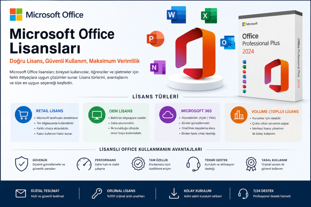 Microsoft Office Lisansları Hakkında Bilmeniz Gereken Her Şey (2026 Rehberi)